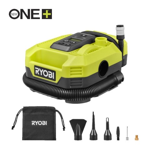 Kompresor Akumulatorowy Sprężarka Pompka Pompa do Kół Opon Materacy Aut Domu Garażu Bezprzewodowy Mobilny RYOBI 18V ONE+ RMI18-0