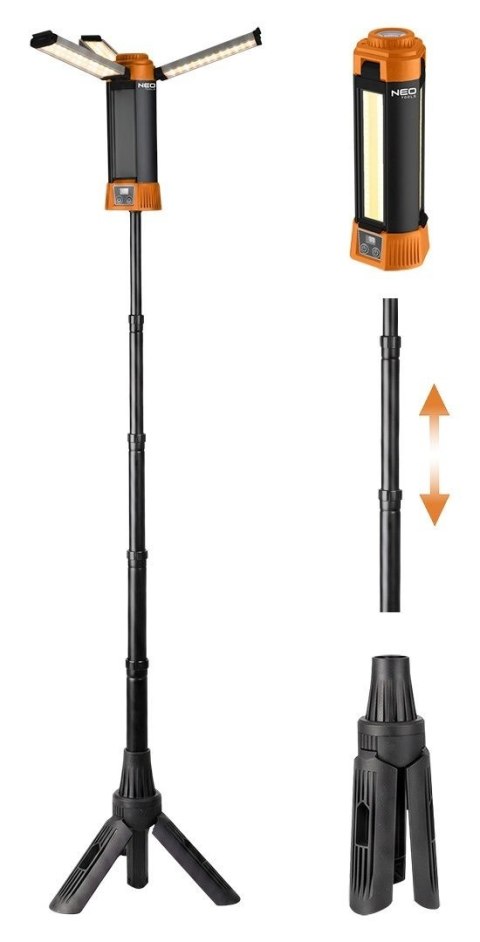 LAMPA AKUMULATOROWA ZE STATYWEM 3000 LUMENÓW NEO-TOOLS 99-137