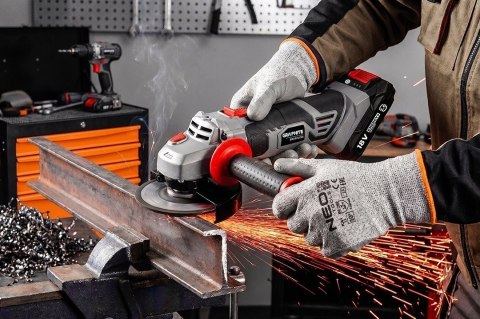 SZLIFIERKA KĄTOWA AKUMULATOROWA ENERGY+ 18V 125MM 58GE130-1 GRAPHITE