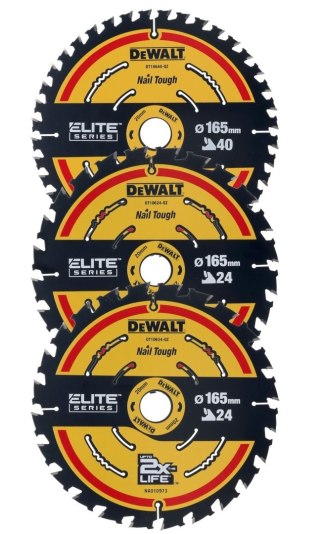 Zestaw 3 sztuk tarcz do drewna Dewalt DT10397